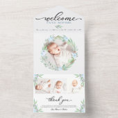 Faire-part de naissance photo et Carte de remercie (À l'intérieur)
