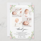 Faire-part de naissance photo et Carte de remercie (Dos)