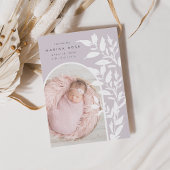 Faire-part de naissance photo | Feuilles délicates