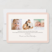 Faire-part de naissance photo fleur sauvage fille  (Dos)