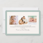 Faire-part de naissance photo fleur sauvage Sage G (Dos)