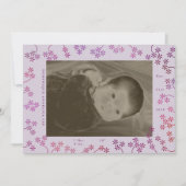 Faire-part de naissance photo Floral 2 (Devant)