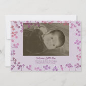 Faire-part de naissance photo Floral 2 (Dos)