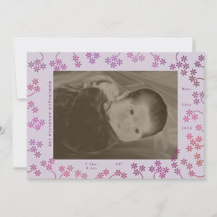 Faire-part de naissance photo Floral 2