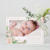 Faire-part de naissance photo florale du printemps (Debout devant)