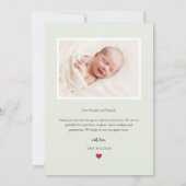 Faire-part de naissance photo florale folklorique (Dos)