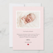Faire-part de naissance photo florale folklorique (Dos)