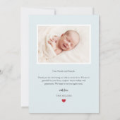 Faire-part de naissance photo florale folklorique (Dos)