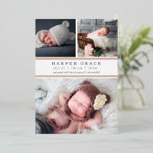 Faire-part de naissance photo Foil Stripe 3 (Debout devant)