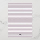 Faire-part de naissance photo Foil Stripe 3 (Verso)