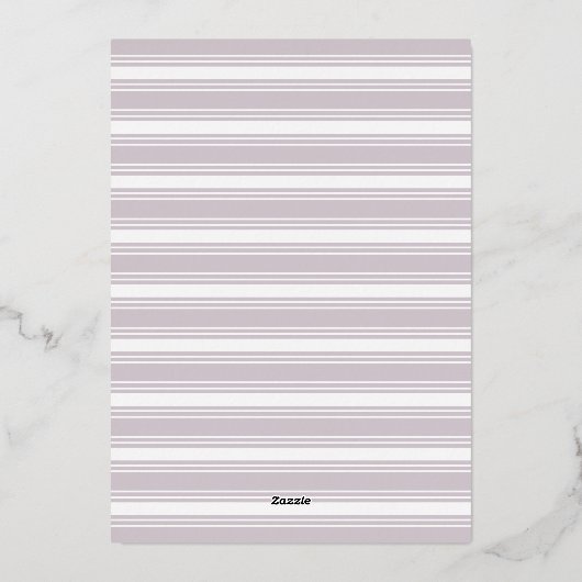Faire-part de naissance photo Foil Stripe 3 (Verso)