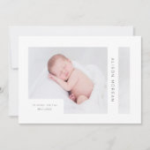 faire-part de naissance photo géométrique moderne (Devant)