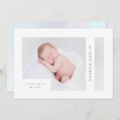 faire-part de naissance photo géométrique moderne (Devant / Derrière)