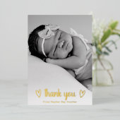 Faire-part de naissance photo Gold Foil Heart Merc (Debout devant)