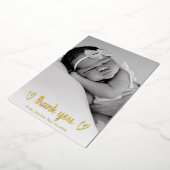 Faire-part de naissance photo Gold Foil Heart Merc (Rotation)