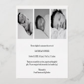 Faire-part de naissance photo Gold Foil Heart Merc (Verso)