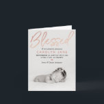 faire-part de naissance photo Gold Foil Rose "béni<br><div class="desc">Annoncez votre nouveau lot de joie dans le style avec ces annonces de naissance photo branchées. Ce design est facile à personnaliser avec votre photo et votre libellé et votre famille et vos amis seront ravis quand ils recevront ces cartes fabuleuses.</div>