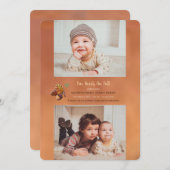 Faire-part de naissance photo Golden Fall 2 (Devant / Derrière)