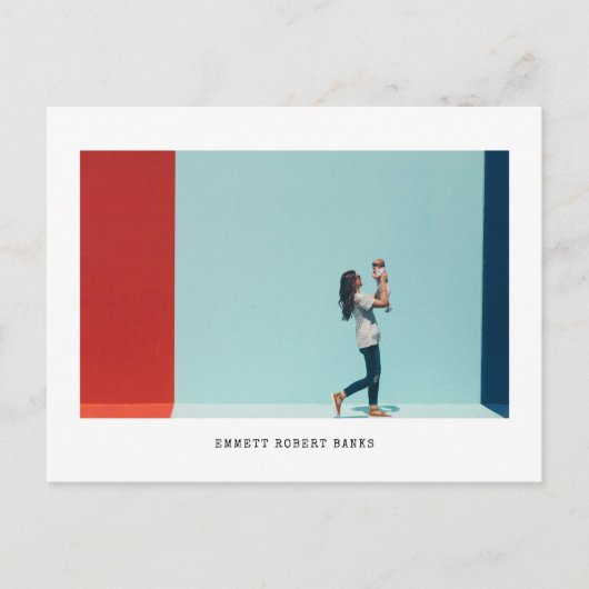 Faire-part de naissance photo graphique simple (Devant)