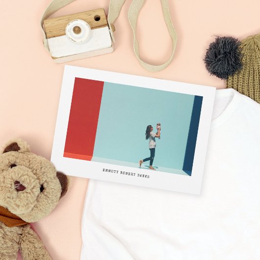 Faire-part de naissance photo graphique simple