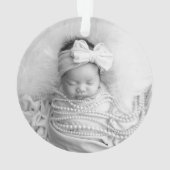 Faire-part de naissance PHOTO Grey Linen Keepsaké (dos)