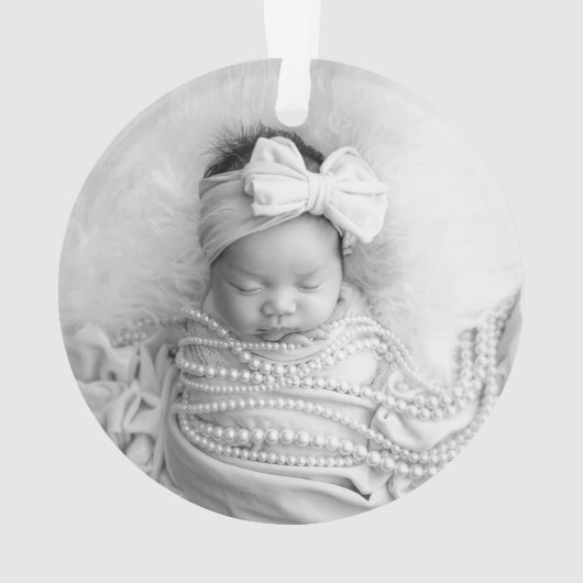 Faire-part de naissance PHOTO Grey Linen Keepsaké (dos)