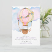 Faire-part de naissance photo Hot Air Balloon Girl (Debout devant)