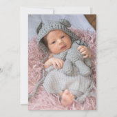 Faire-part de naissance photo Hot Air Balloon Girl (Dos)