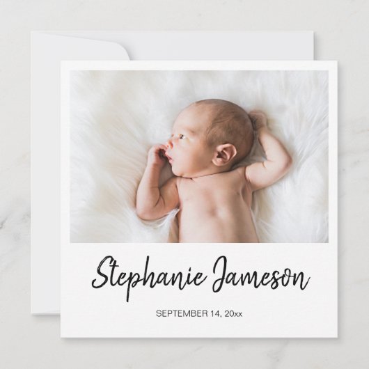 Faire-part de naissance photo instantané 2 (Devant)