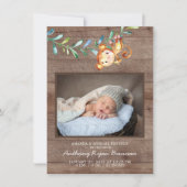 Faire-part de naissance photo Jungle Little Monkey (Devant)