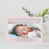 Faire-part de naissance photo Lace Edging (Debout devant)