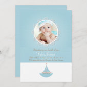 Faire-part de naissance photo Lil'Sailor (Devant / Derrière)