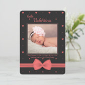 Faire-part de naissance photo Little Valentine (Debout devant)