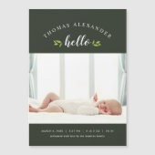 Faire-part de naissance photo magnétique de minusc (Devant)