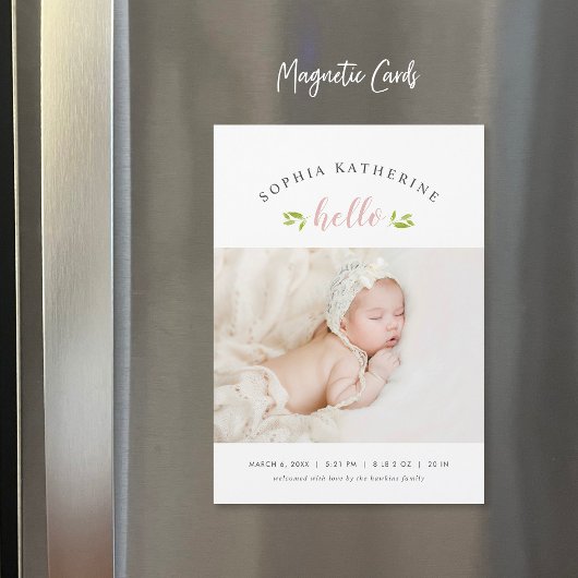 Faire-part de naissance photo magnétique de minusc