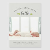 Faire-part de naissance photo magnétique de minusc (Devant)