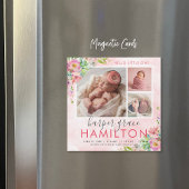 Faire-part de naissance photo magnétique du jardin