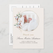 Faire-part de naissance photo Merci bébé (Devant / Derrière)