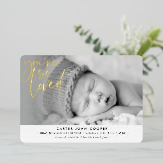 Faire-part de naissance PHOTO mignon "tu es tellem