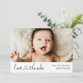 Faire-part de naissance photo minimaliste d'amour (Debout devant)