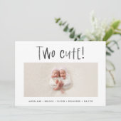 Faire-part de naissance photo minimaliste moderne  (Debout devant)