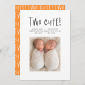 Faire-part de naissance photo minimaliste moderne (Devant / Derrière)