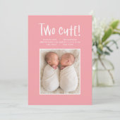 Faire-part de naissance photo minimaliste moderne (Debout devant)