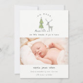 Faire-part de naissance photo minime de mignonne O (Devant)