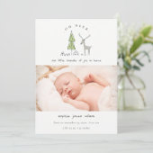 Faire-part de naissance photo minime de mignonne O (Debout devant)