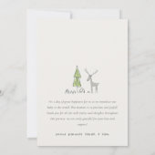 Faire-part de naissance photo minime de mignonne O (Dos)