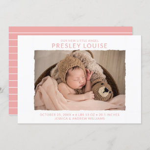 Faire-part de naissance photo moderne