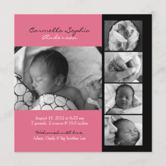 Faire-part de naissance photo moderne