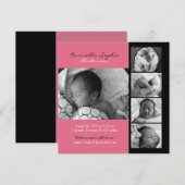 Faire-part de naissance photo moderne (Devant / Derrière)