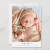 Faire-part de naissance photo moderne (Devant)